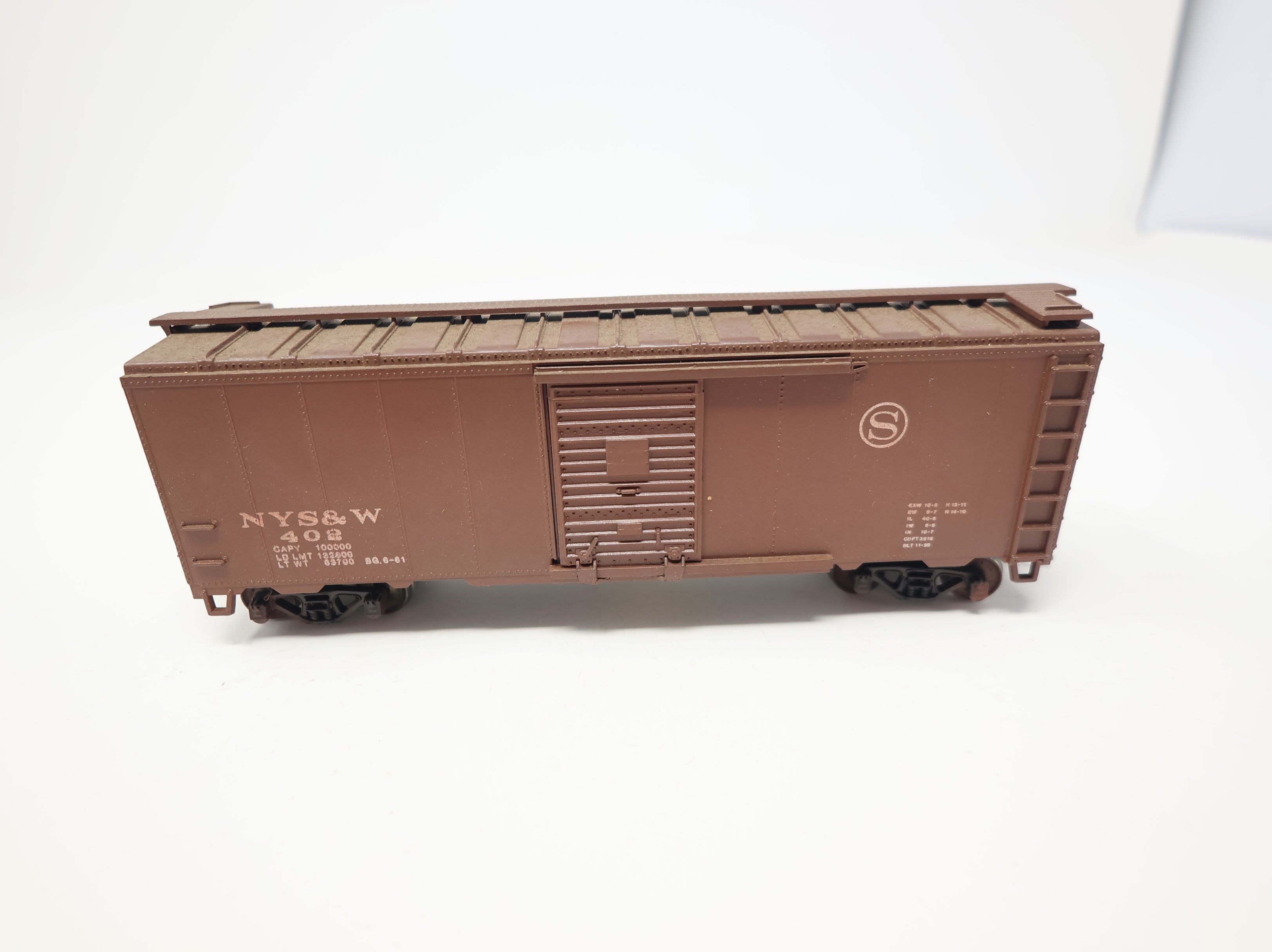 USED Athearn HO Scale 40' Box Car NYS&W #402 Weathered