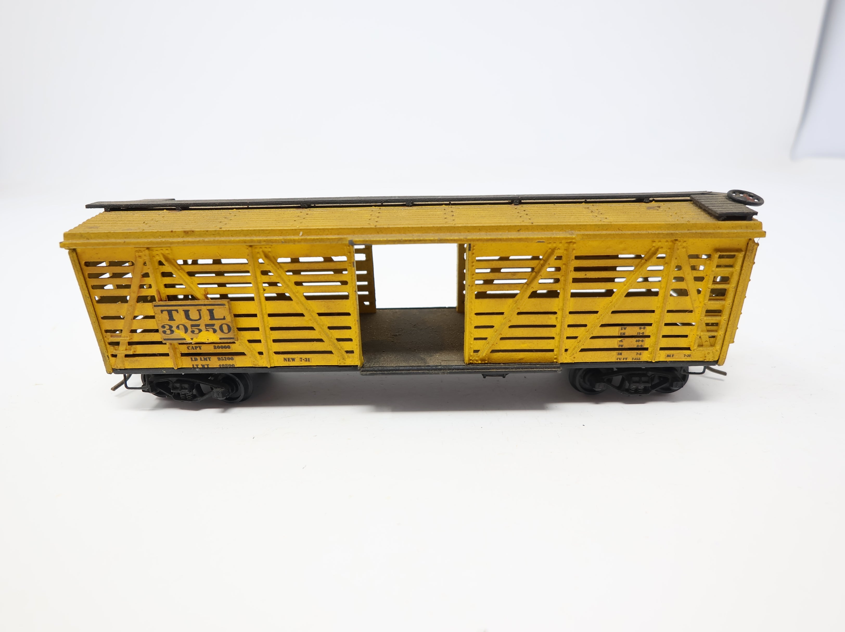 USED HO Scale Cattle Stock Car The U Line TUL #30550 Custom