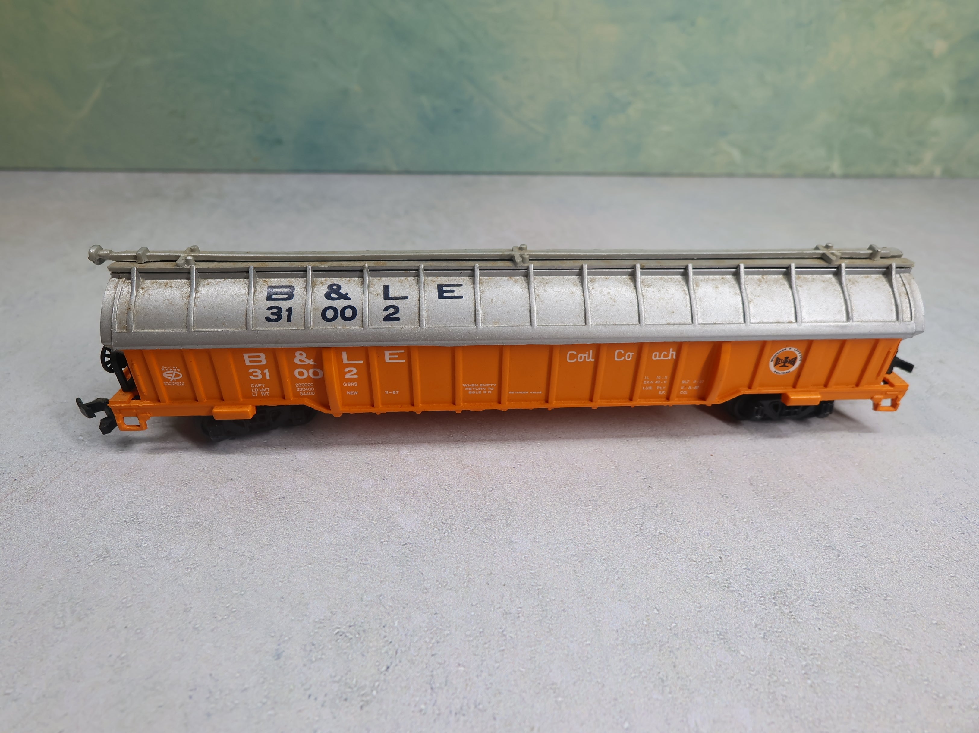 USED Bachmann HO Scale Coil Car Bessemer and Lake Erie Railroad B&LE #31002