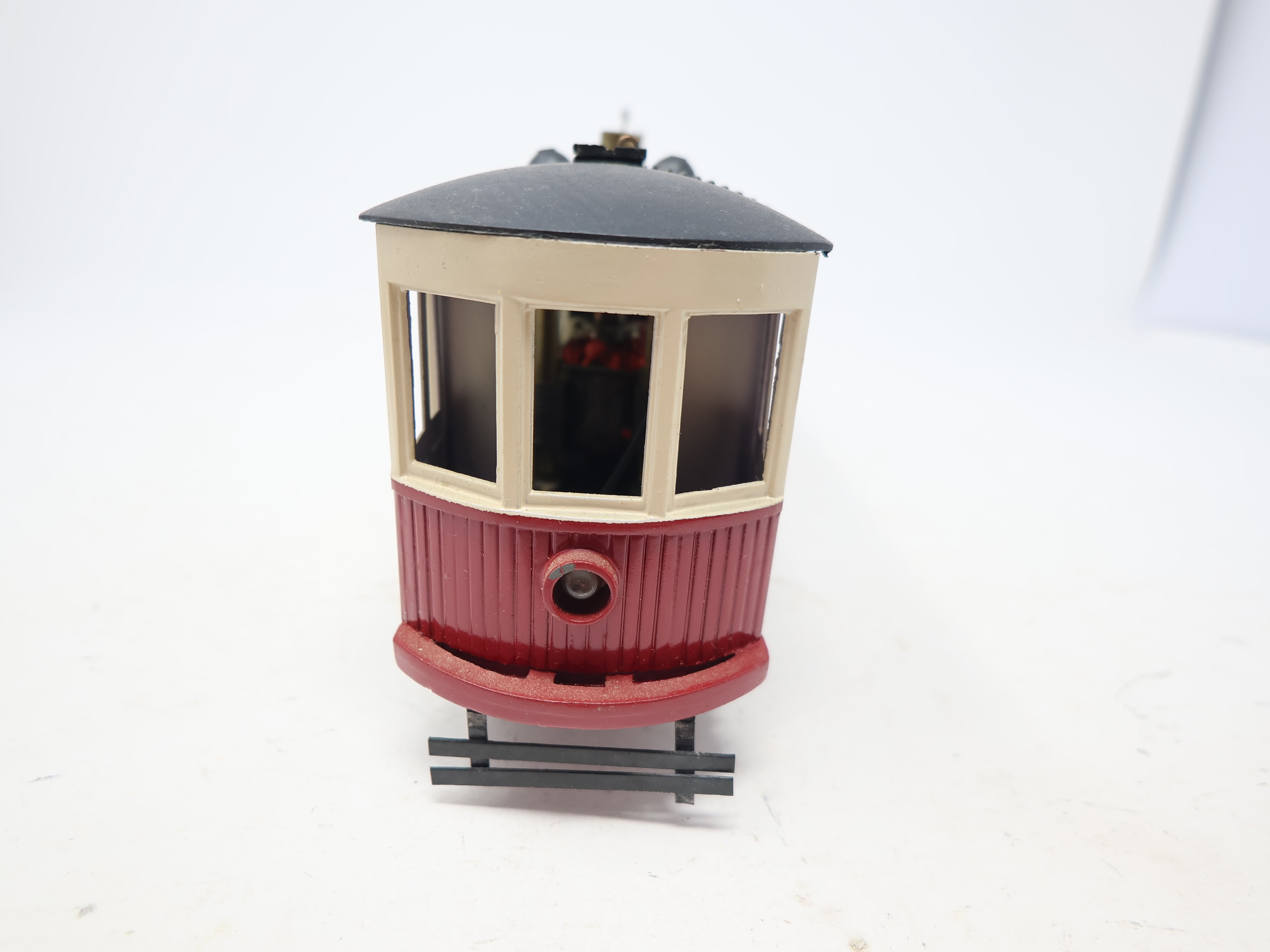 USED Bowser #551-050129 O, Powered Brill Trolley w/ Red & Cream Body, Parts/Repairs