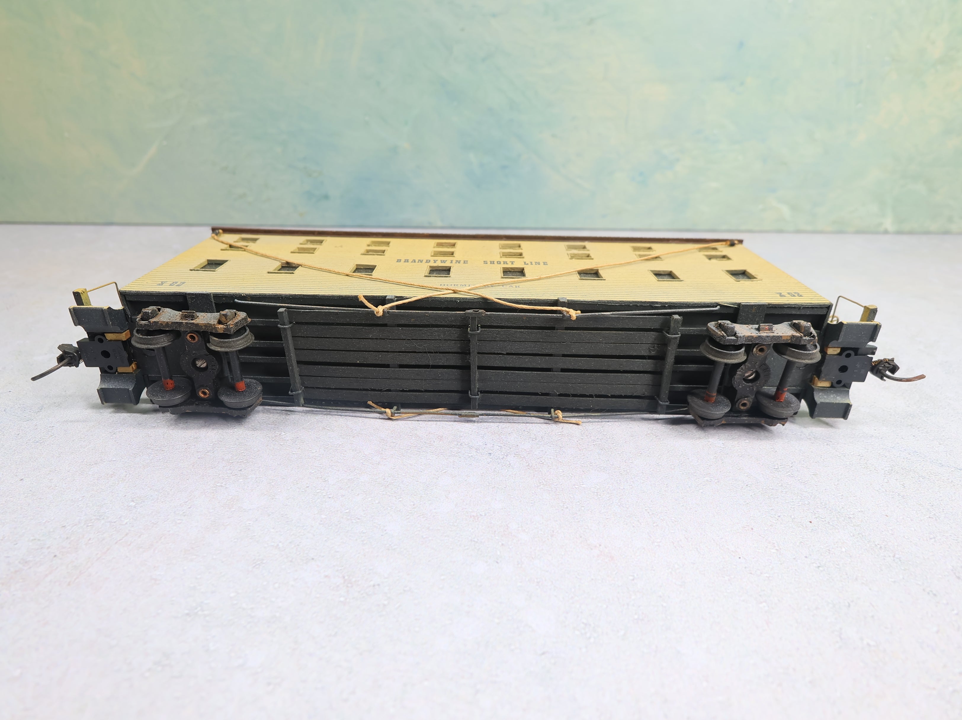 USED Ambroid HO Scale 60' Triple Decker Dormitory Car Brandywine Short Line #X02 Wood Built & Weathered