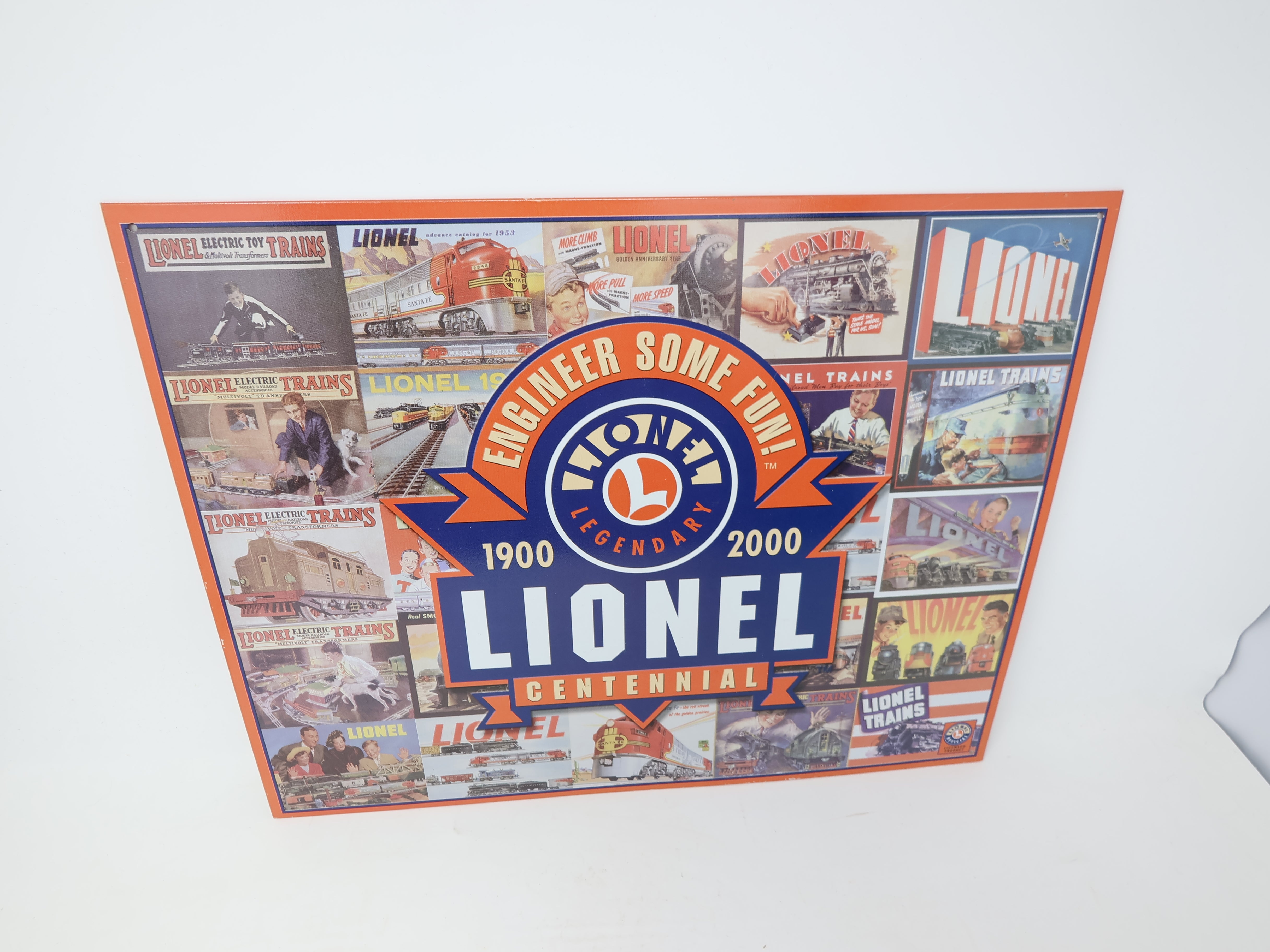 USED , Lionel Centennial 1900 - 2000 Tin Sign (Approx 16 x 12.5")