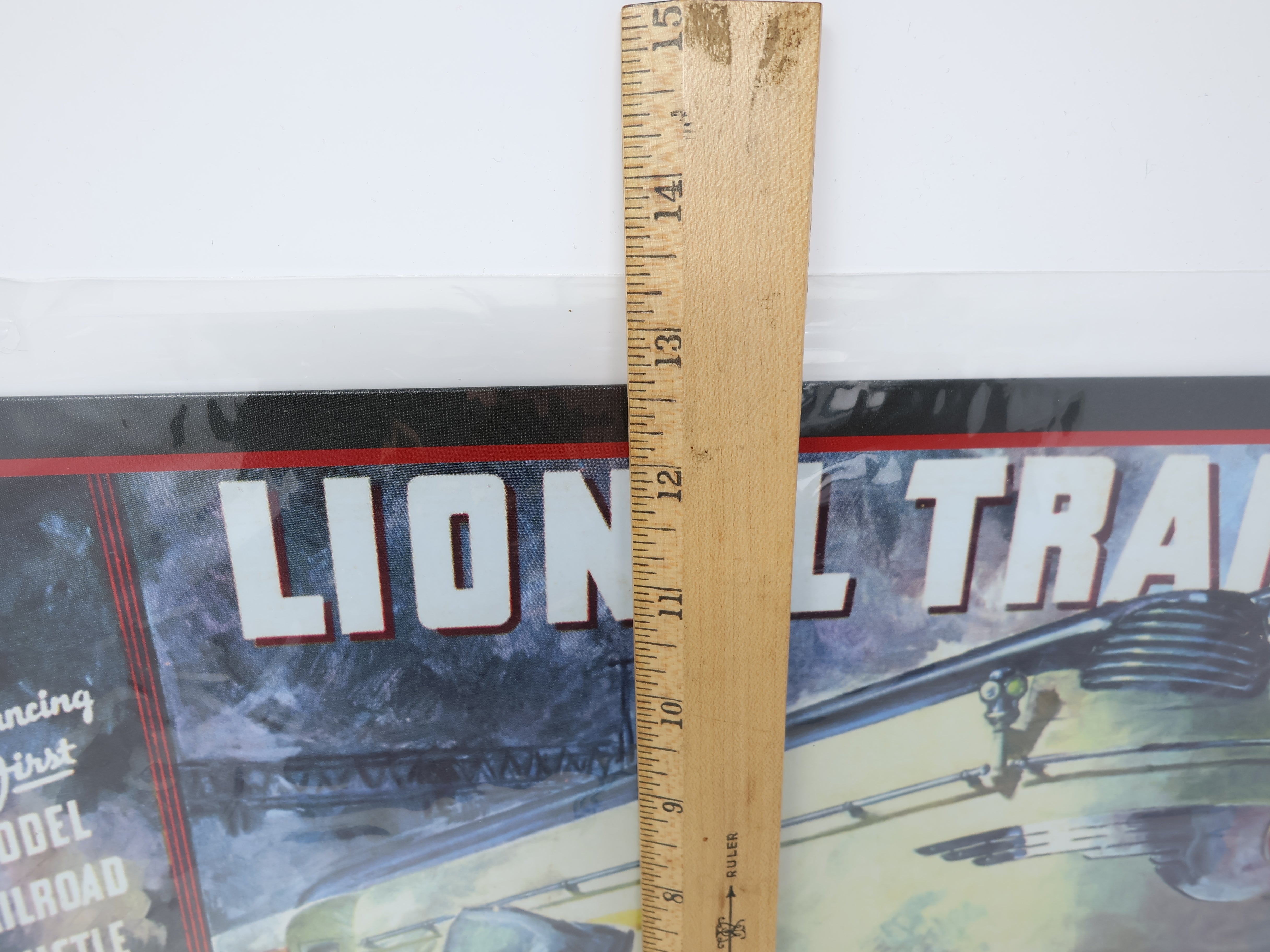 USED , Lionel Trains First Model Railroad Whistle Sign (Approx 16 x 12.5")