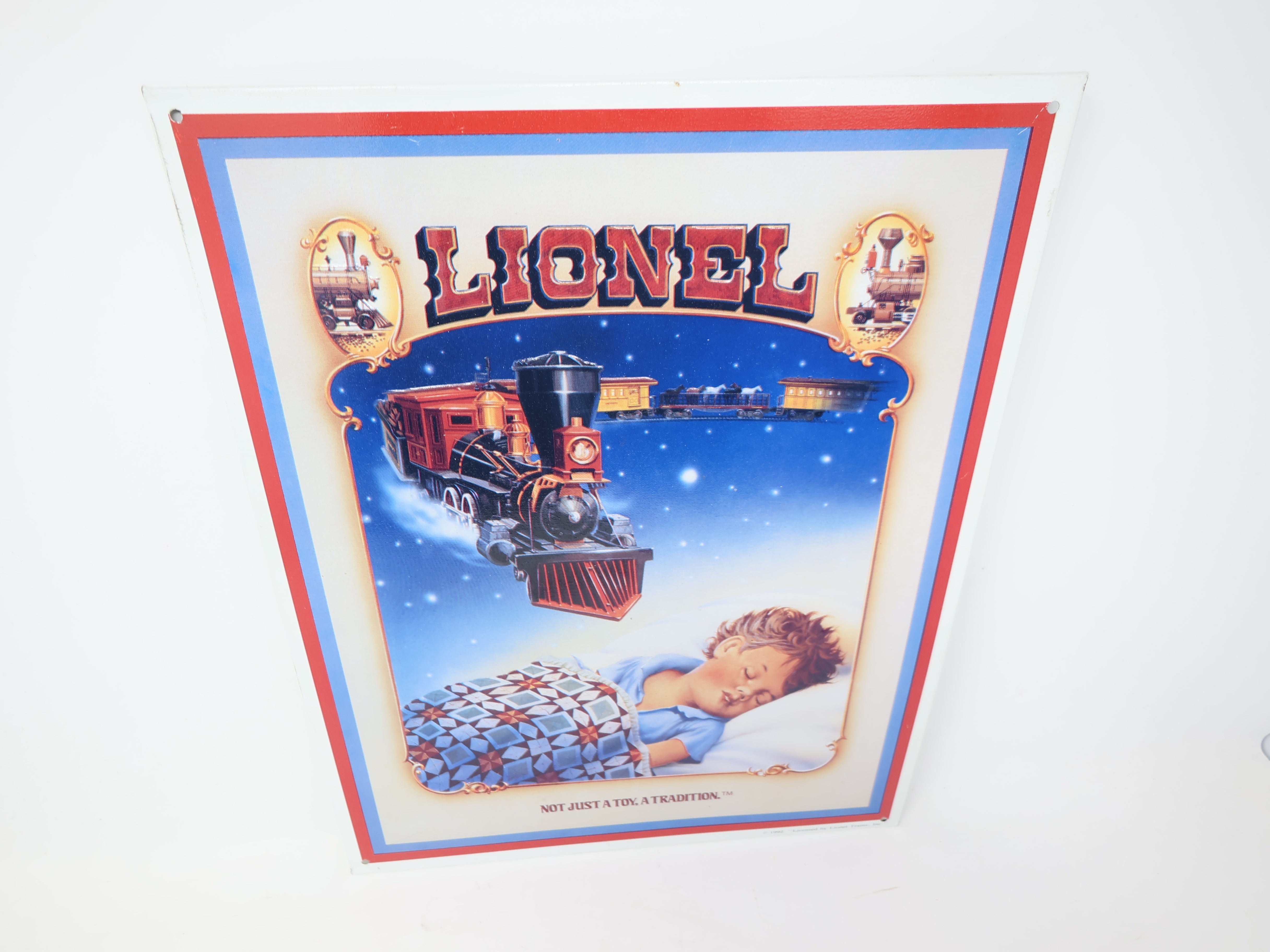 USED , Lionel Not Just A Toy - A Tradition Tin Sign (Approx 11 x 13.5")