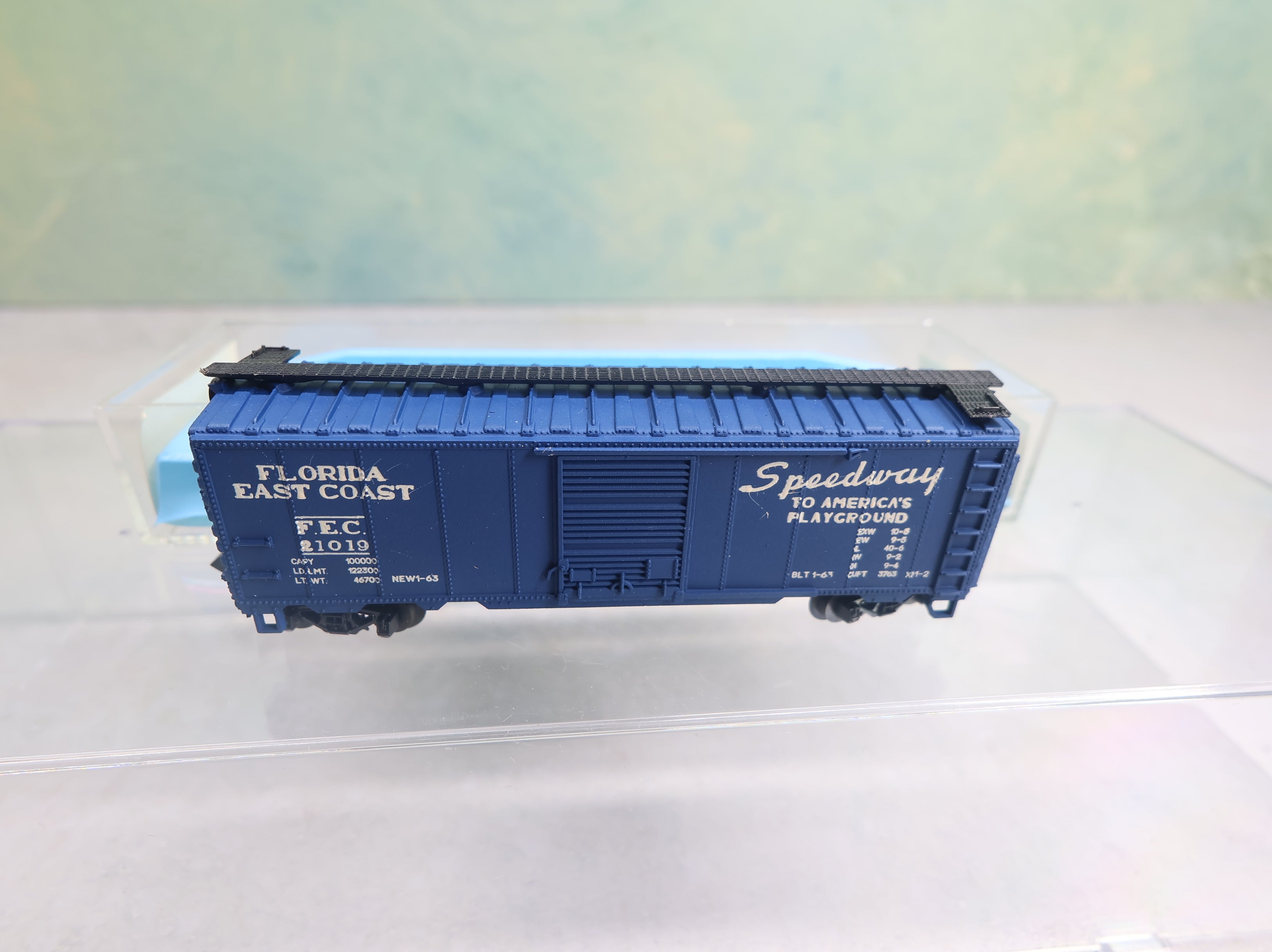 USED Atlas 2201 N Scale 40' Box Car Florida East Coast FEC #21019