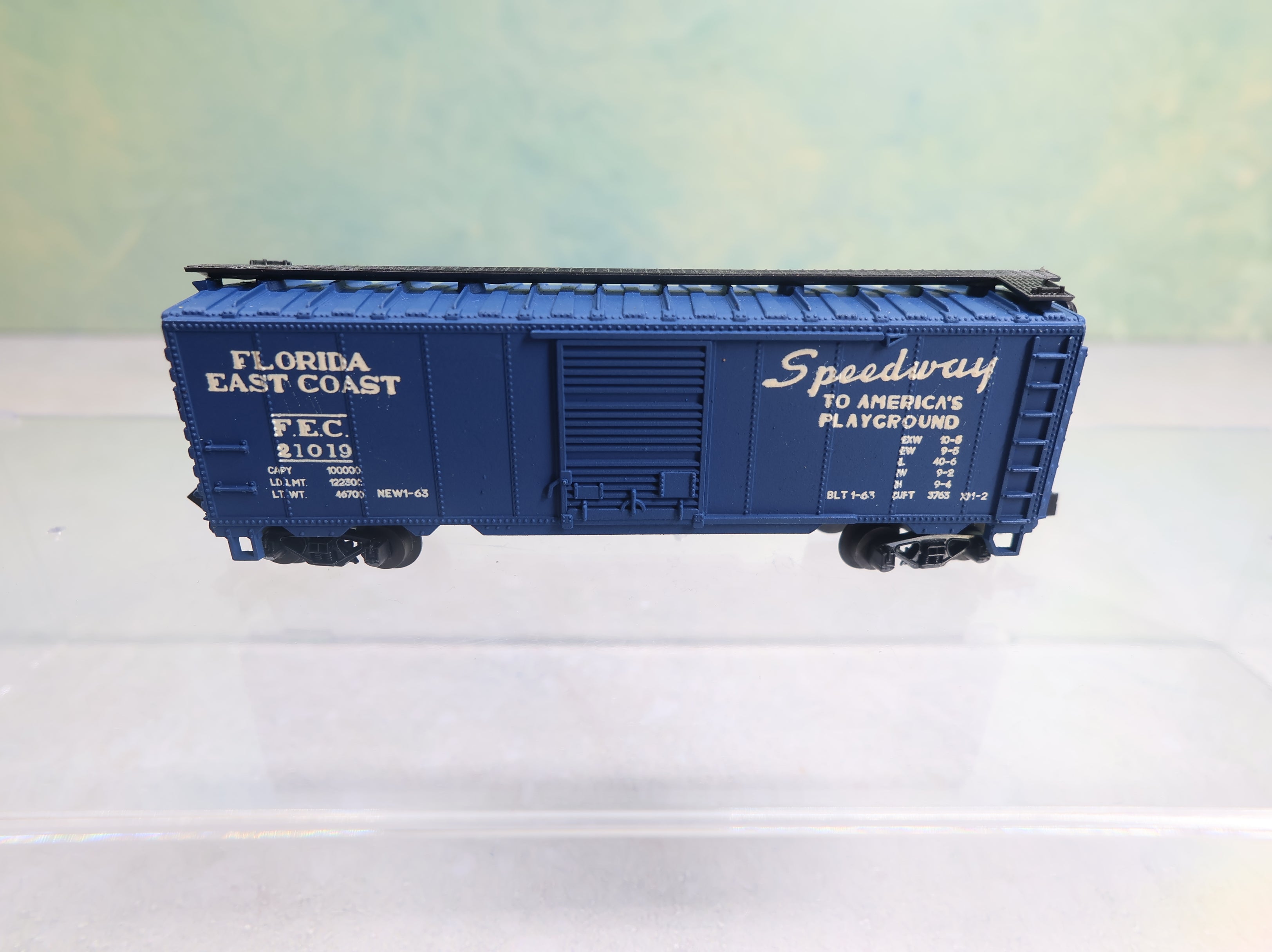 USED Atlas 2201 N Scale 40' Box Car Florida East Coast FEC #21019