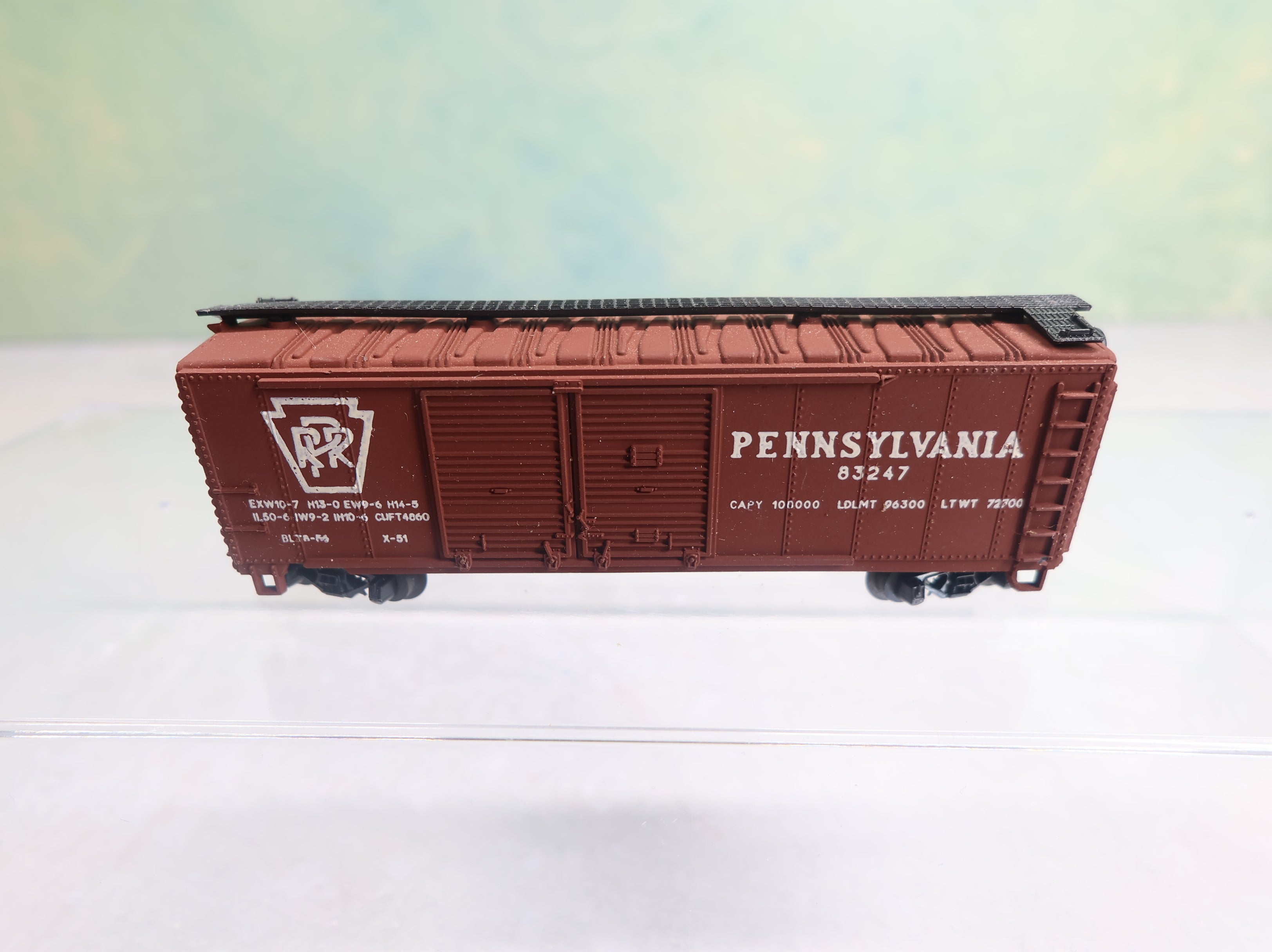 USED Atlas 2286 N Scale 40' DD Machinery Box Car Pennsylvania #83247