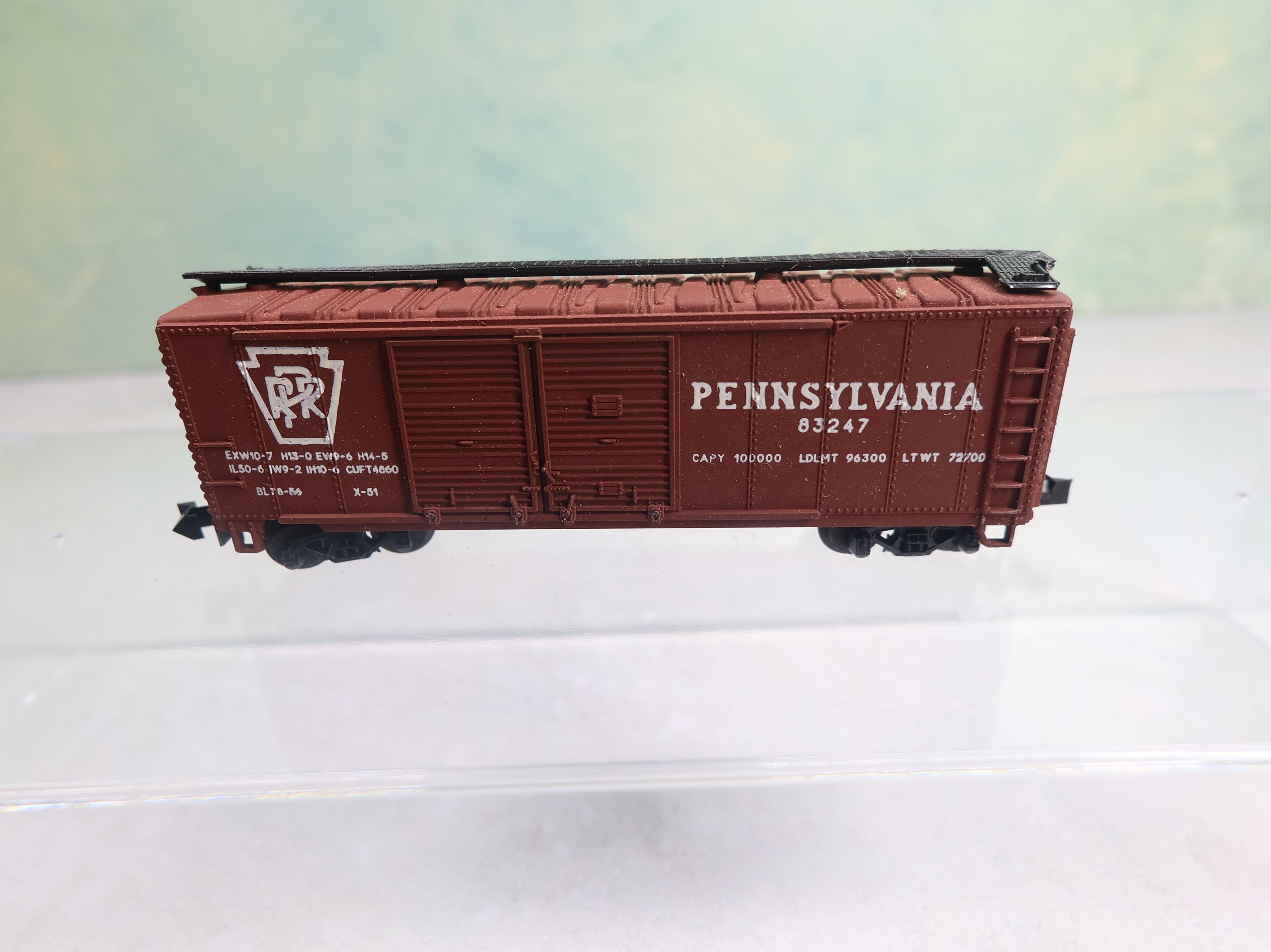 USED Atlas 2286 N Scale 40' DD Machinery Box Car Pennsylvania #83247