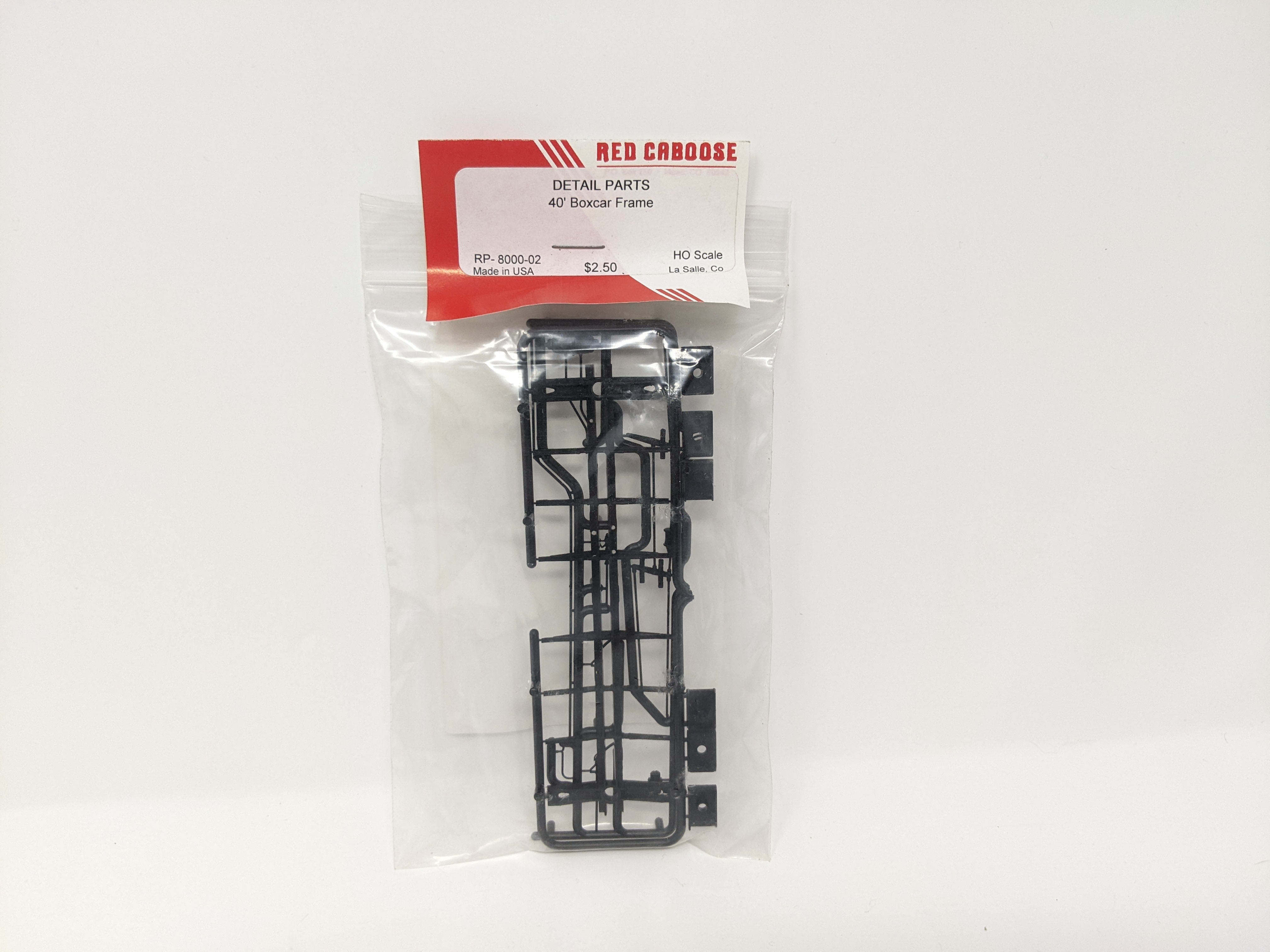 Red Caboose RP-8000-02 HO Scale, 40' Box Car Frame - Black