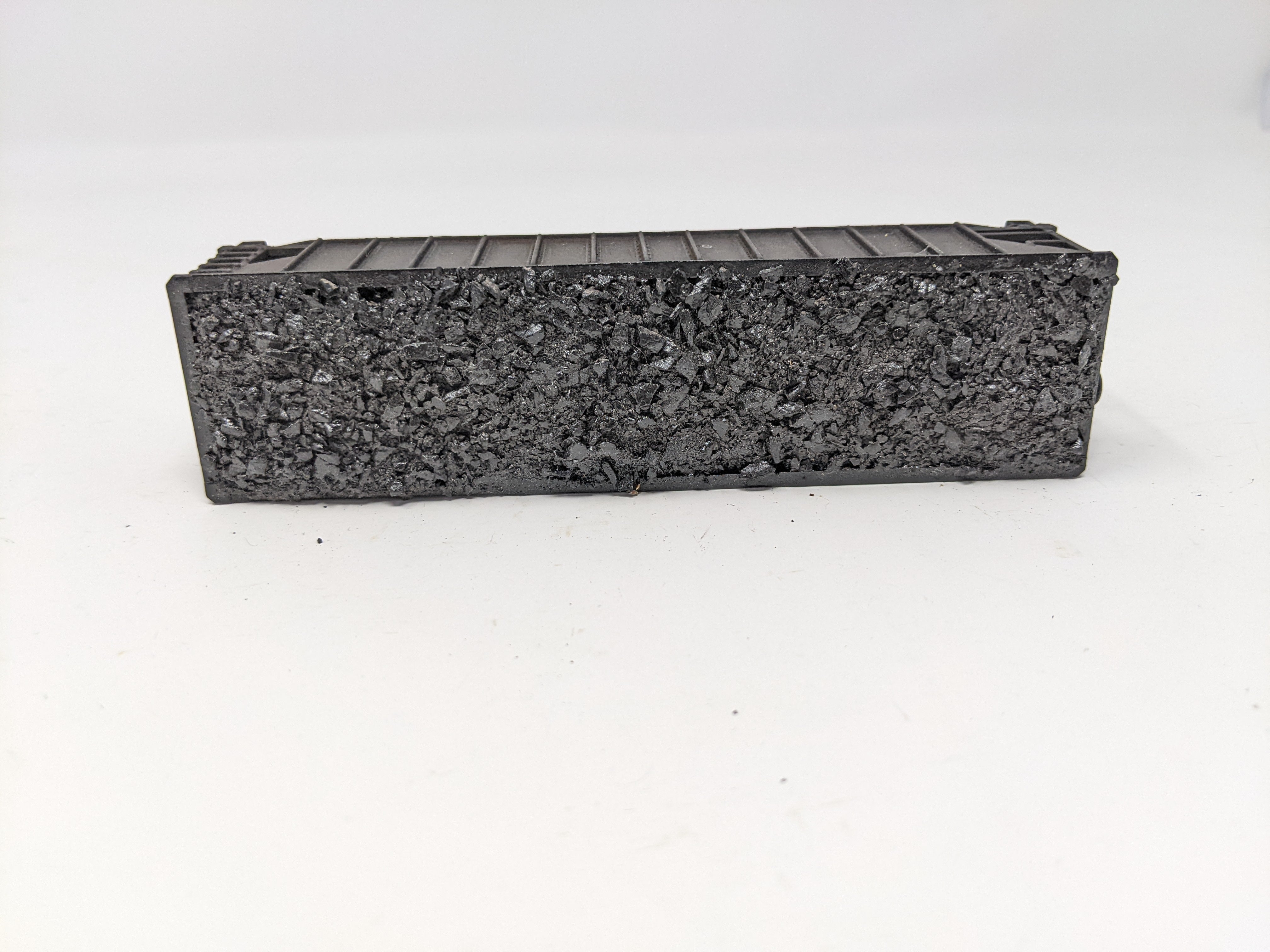 USED HO Scale, 3 Bay Hopper with Real Coal Load Weathered, Undecorated