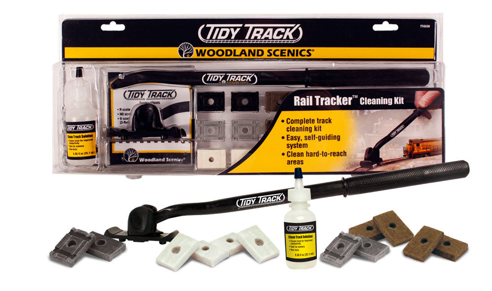 Woodland Scenics TT4550 HO Scale, Rail Tracker Cleaning Kit