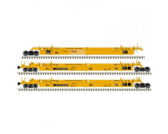 Atlas 20006628 HO Scale, Thrall 53' Articulated Well Car, Trailer Train DTTX #728655, Forward Thinking