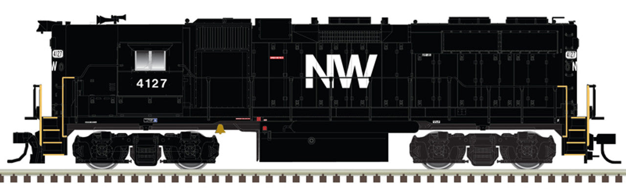 Atlas Master 10004098 HO Scale, GP38 Diesel Locomotive, Norfolk & Western NW #4127, High Hood (Gold ESU LokSound 5)