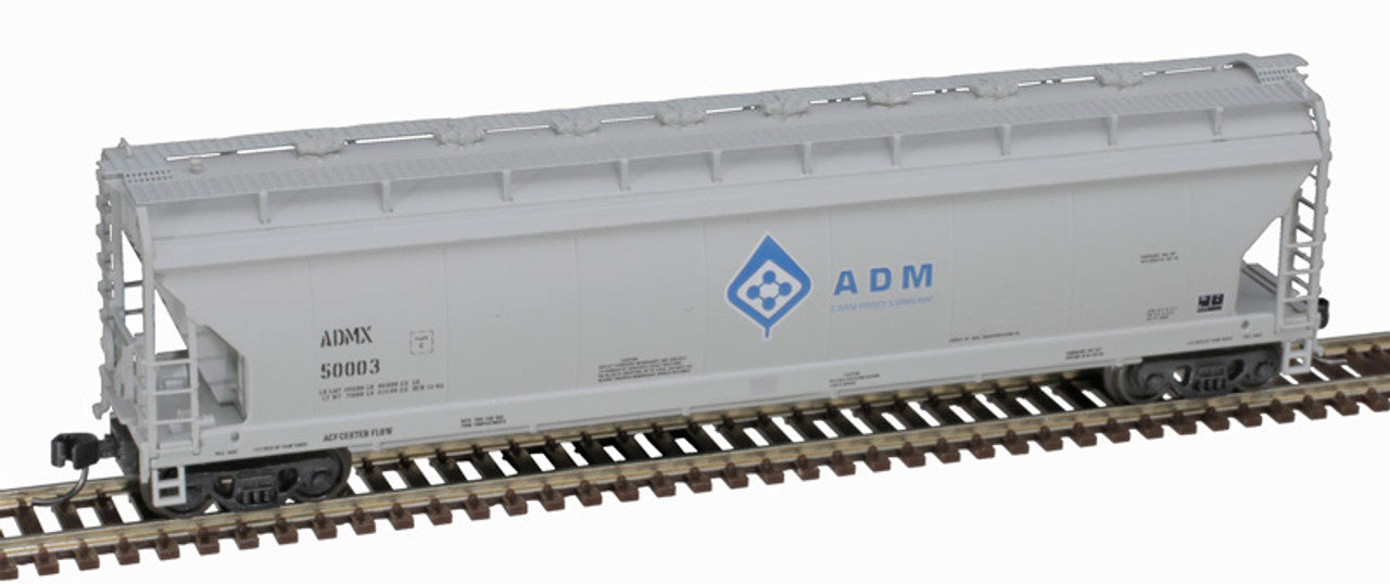 Atlas Master 50006067 N Scale, ACF Pressureaide Covered Hopper, Archer Daniels Midland ADMX #50003, Molecule