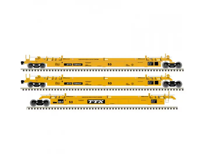 Atlas 20006620 HO Scale, Thrall 53' Articulated Well Car, Trailer Train DTTX #728674