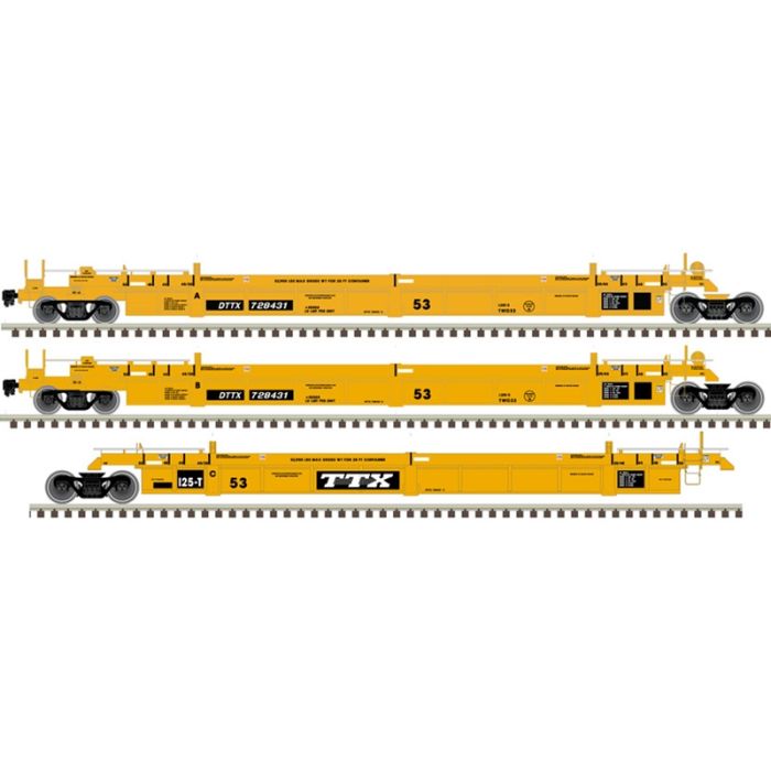 Atlas 20006619 HO Scale, Thrall 53' Articulated Well Car, Trailer Train DTTX #728527