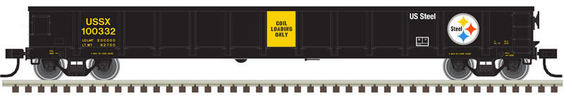 Atlas Trainman 20006871 HO Scale, Evans 52' Gondola, US Steel USSX #100332