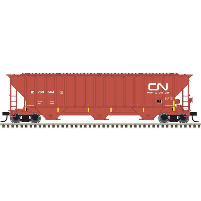 Atlas Trainman 50005936 N Scale, Thrall 4750 Covered Hopper, Canadian National IC #769564, w/ Stripes
