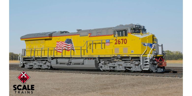 ScaleTrains SXT33664 N Scale, GE Tier 4 Gevo ET44AC (Angled Exhaust), Union Pacific #2670 (ESU LokSound 5)