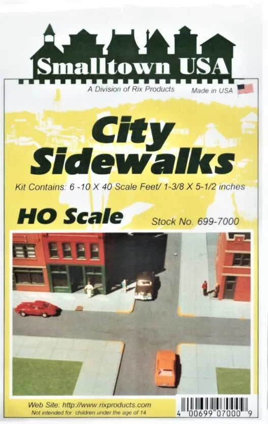 SmallTown USA 699-7000 HO Scale City Sidewalks